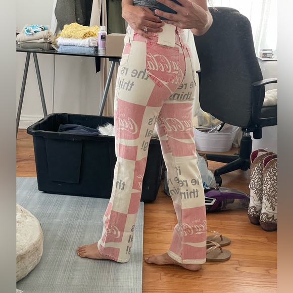 Rollas x Coca Cola Printed Jeans Straight Size 25 NWT - Picture 4 of 8